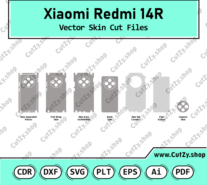 Xiaomi Redmi 14R Vector Skin Cut Files