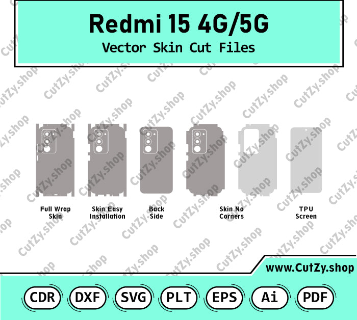 Xiaomi Redmi 15 4G/5G Vector Skin Cut Files