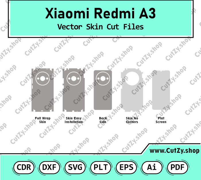 Xiaomi Redmi A3 Vector Skin Cut Files