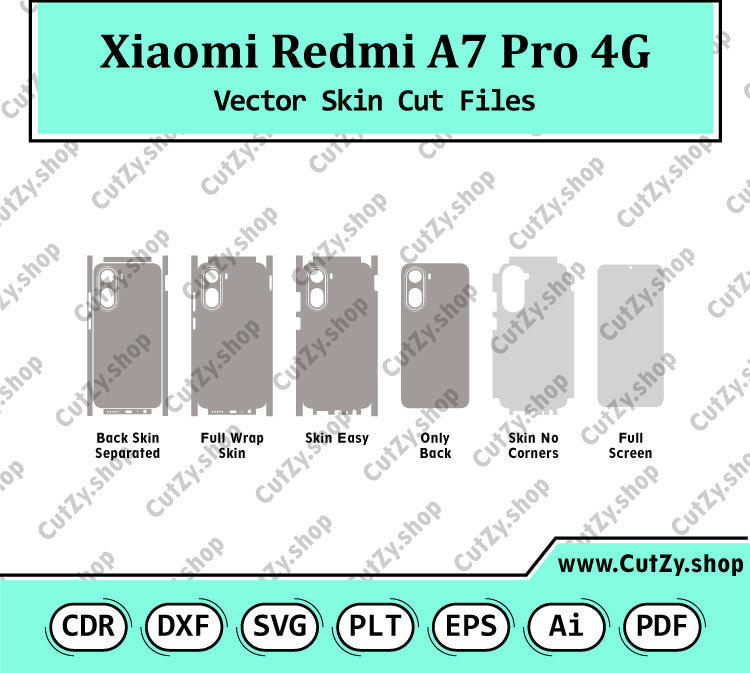 Redmi A7 Pro 4G Vector Skin Cut Files