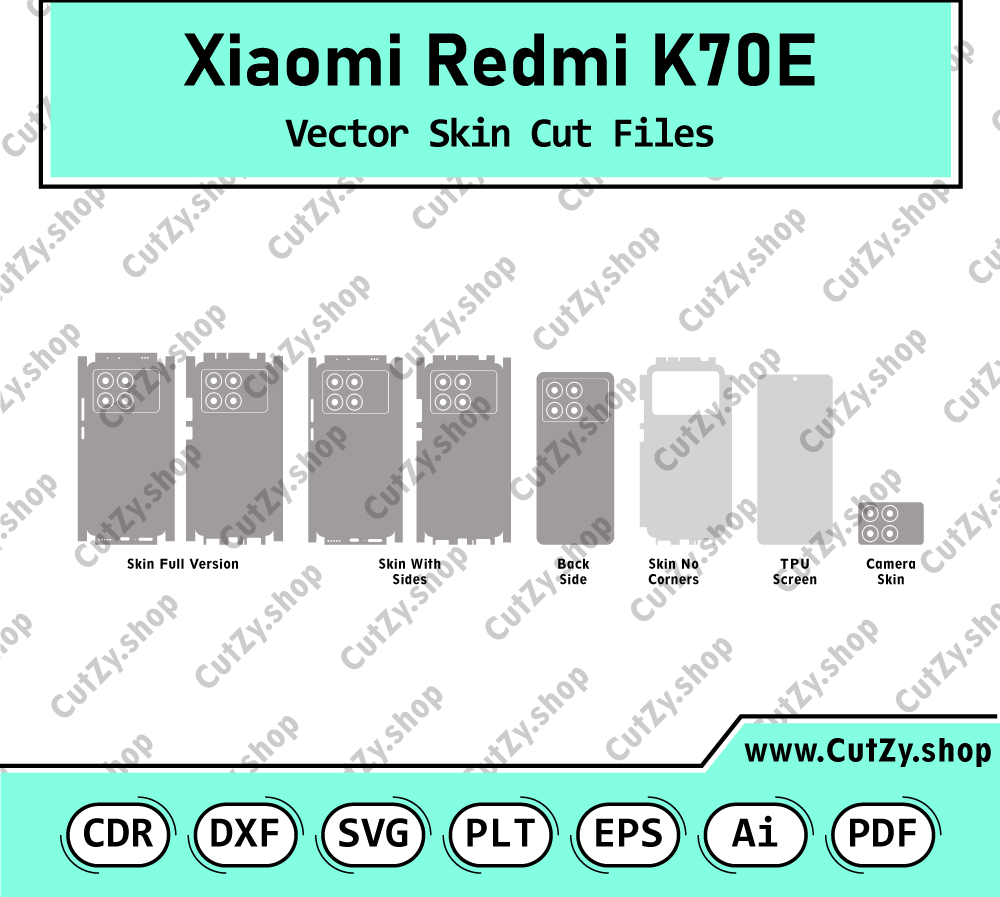 Xiaomi Redmi K70E Vector Skin Cut Files