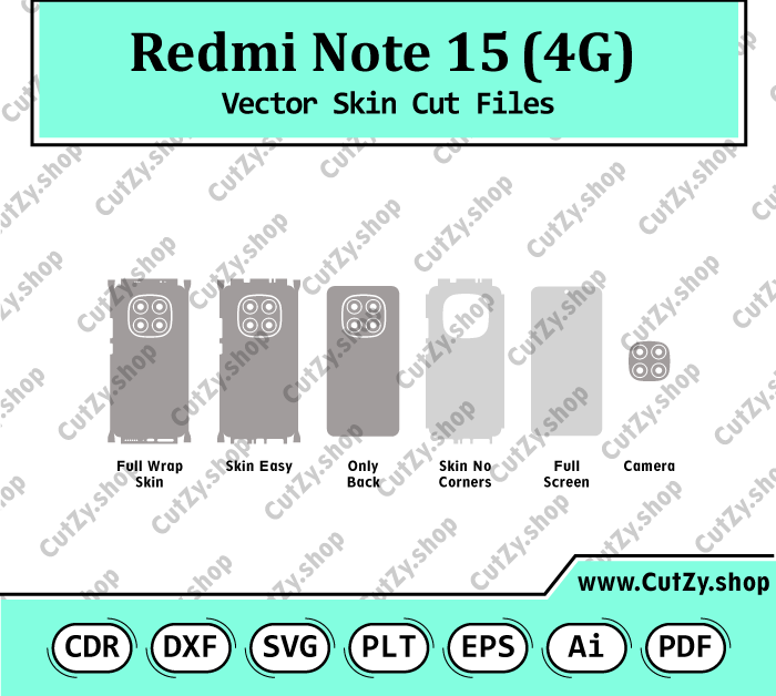 Xiaomi Redmi Note 15 4G Vector Skin Cut Files