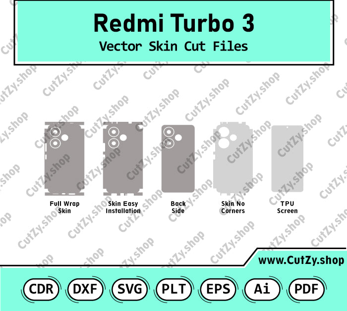 Xiaomi Redmi Turbo 3 Vector Skin Cut Files