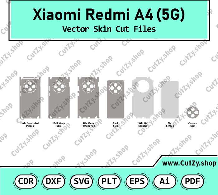Xiaomi Redmi A4 5G Vector Skin Cut Files