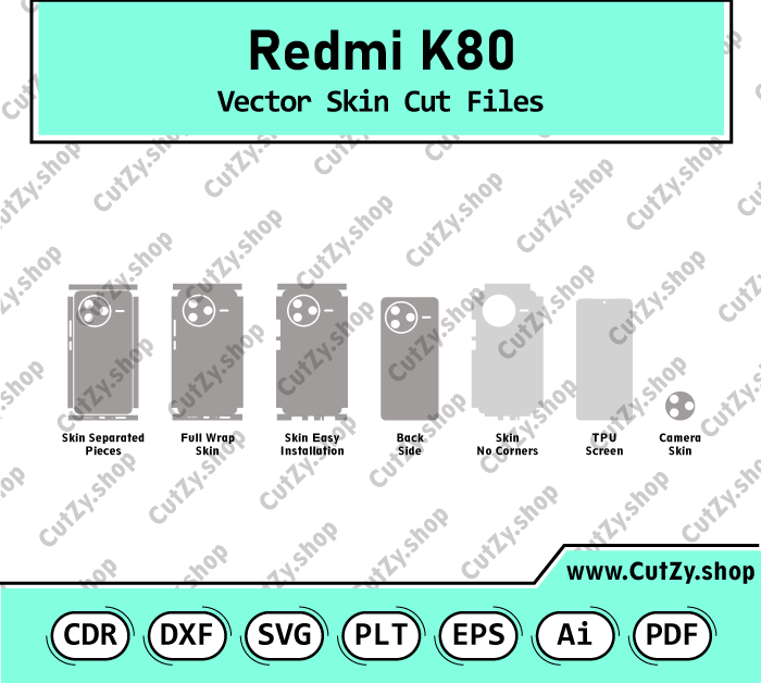 Xiaomi Redmi K80 Vector Skin Cut Files