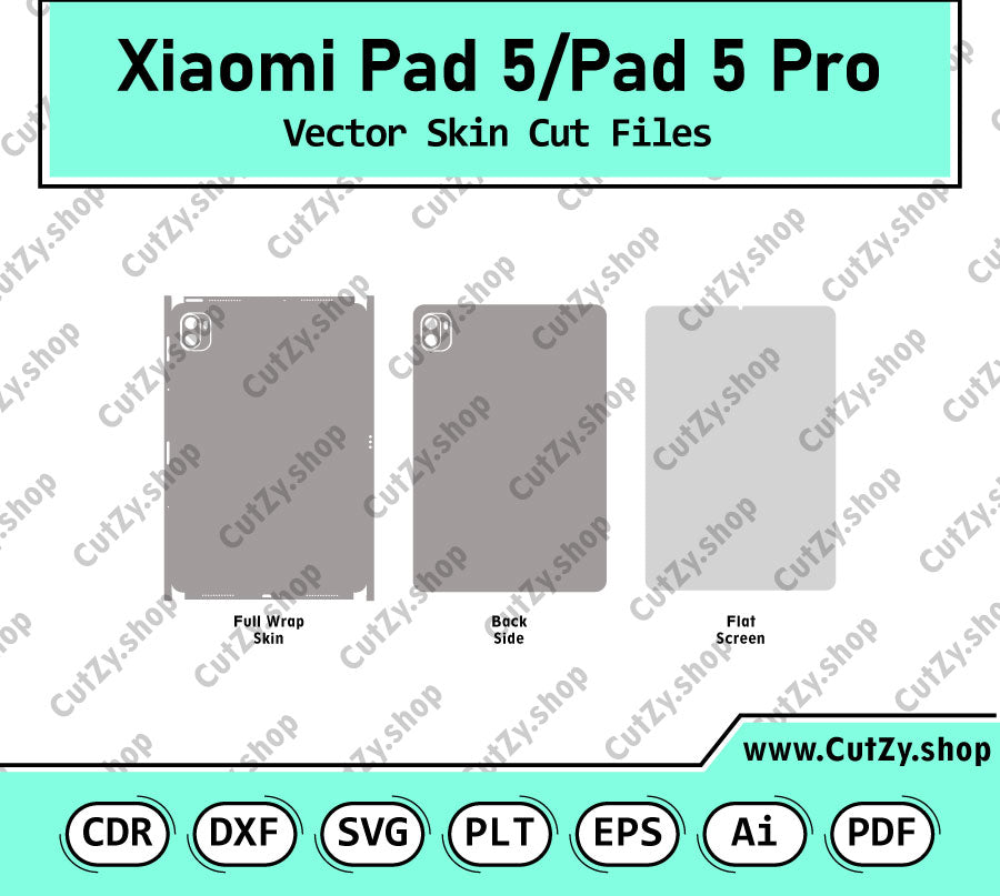 Xiaomi Pad 5/ Xiaomi Pad 5 Pro Vector Skin Cut Files