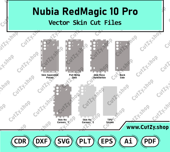 ZTE Nubia RedMagic 10 Pro Vector Skin Cut Files