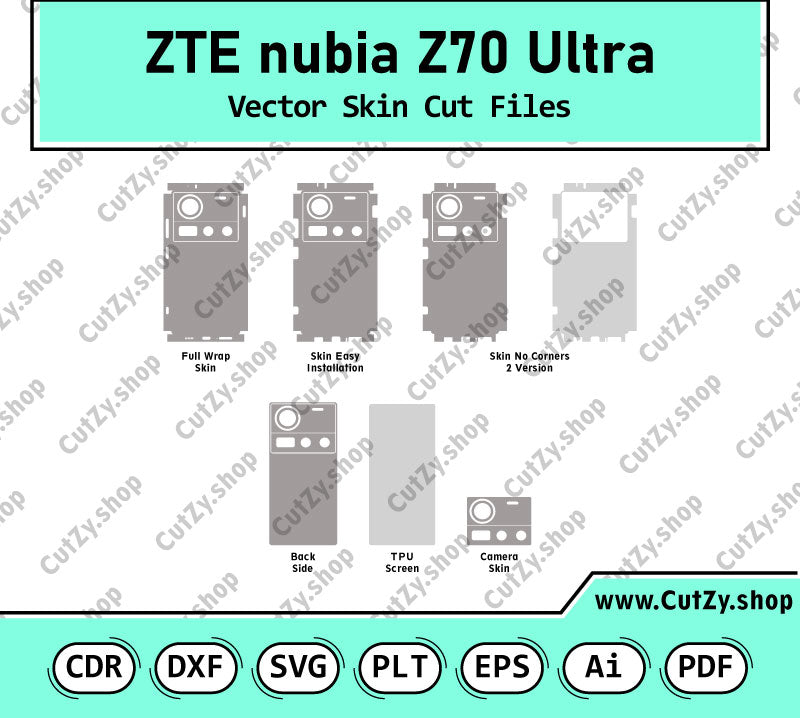 ZTE Nubia Z70 Ultra Vector Skin Cut Files