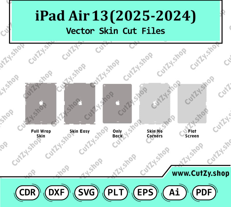 iPad Air 13 (2024-2025) Vector Skin Cut Files