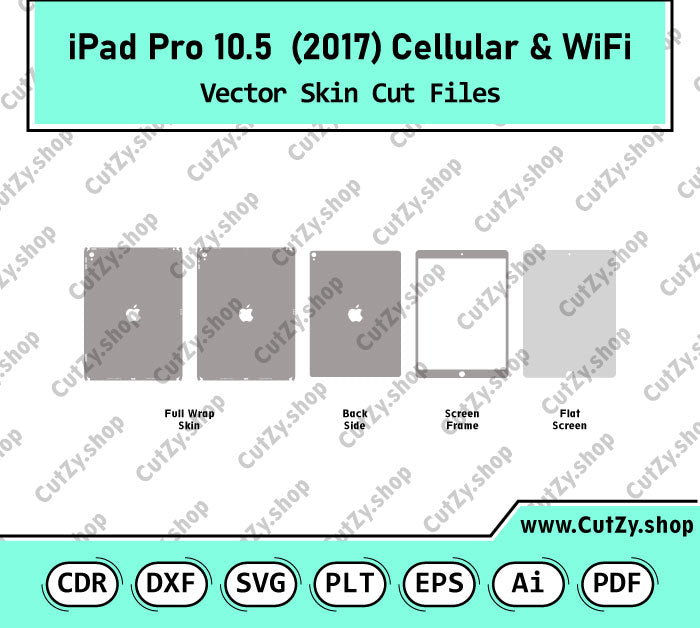 iPad Pro 10.5 (2017) Cellular-WiFi Vector Skin Cut Files