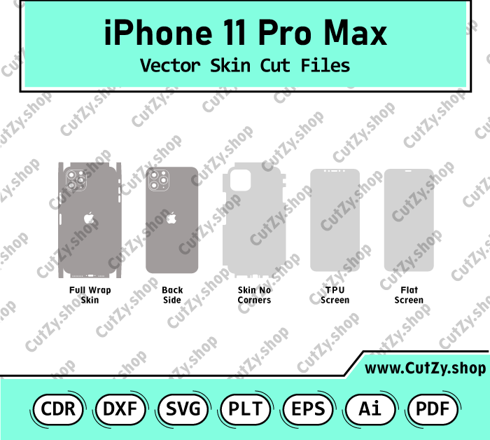 iPhone 11 Pro Max Vector Skin Cut Files