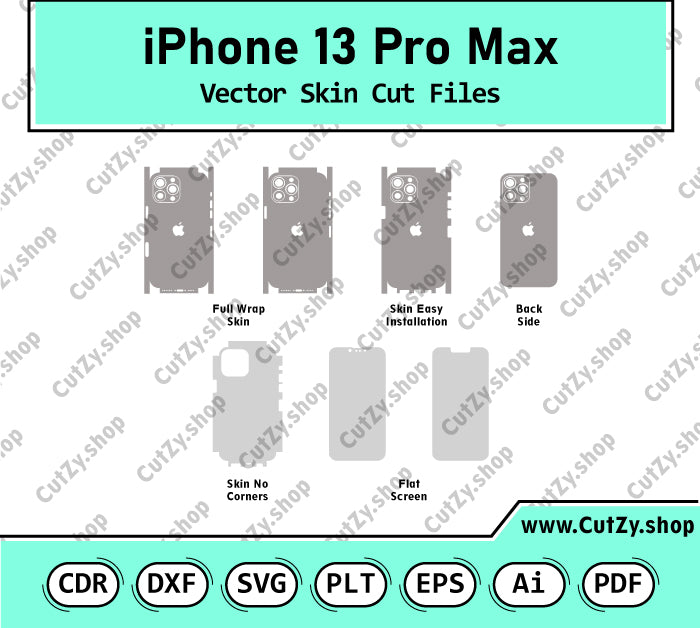 iPhone 13 Pro Max Vector Skin Cut Files