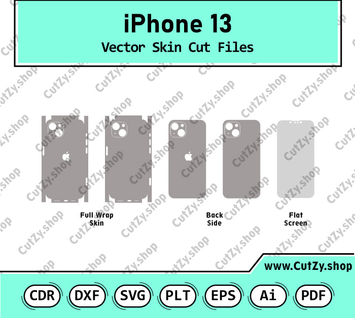 iPhone 13 Vector Skin Cut Files