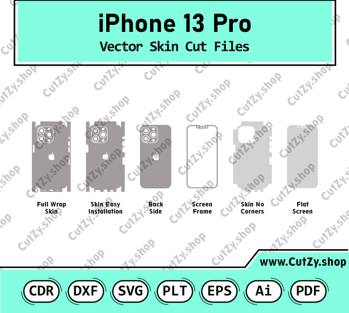 iPhone 13 Pro Vector Skin Cut Files