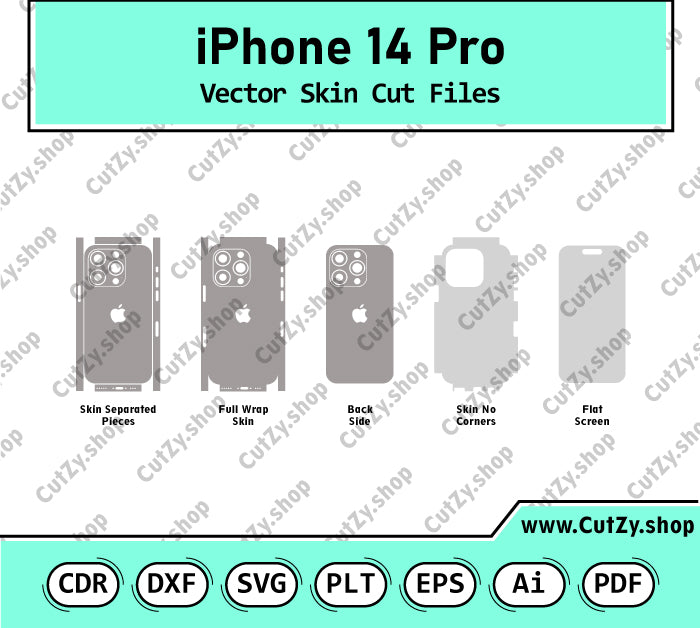 iPhone 14 Pro Vector Skin Cut Files