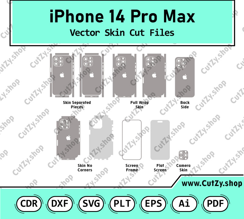 iPhone 14 Pro max Vector Skin Cut Files