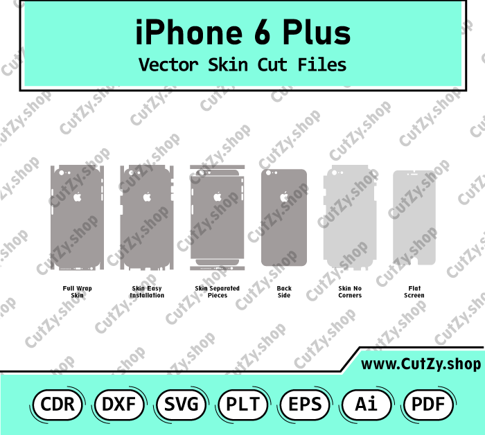 iPhone 6 Plus Vector Skin Cut Files