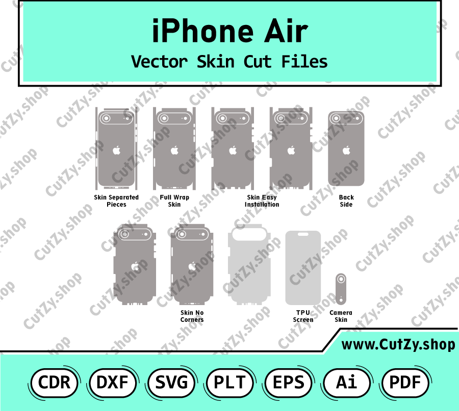 iPhone Air Vector Skin Cut Files
