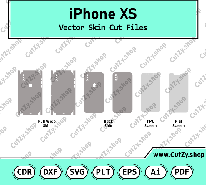 iPhone XS Vector Skin Templates