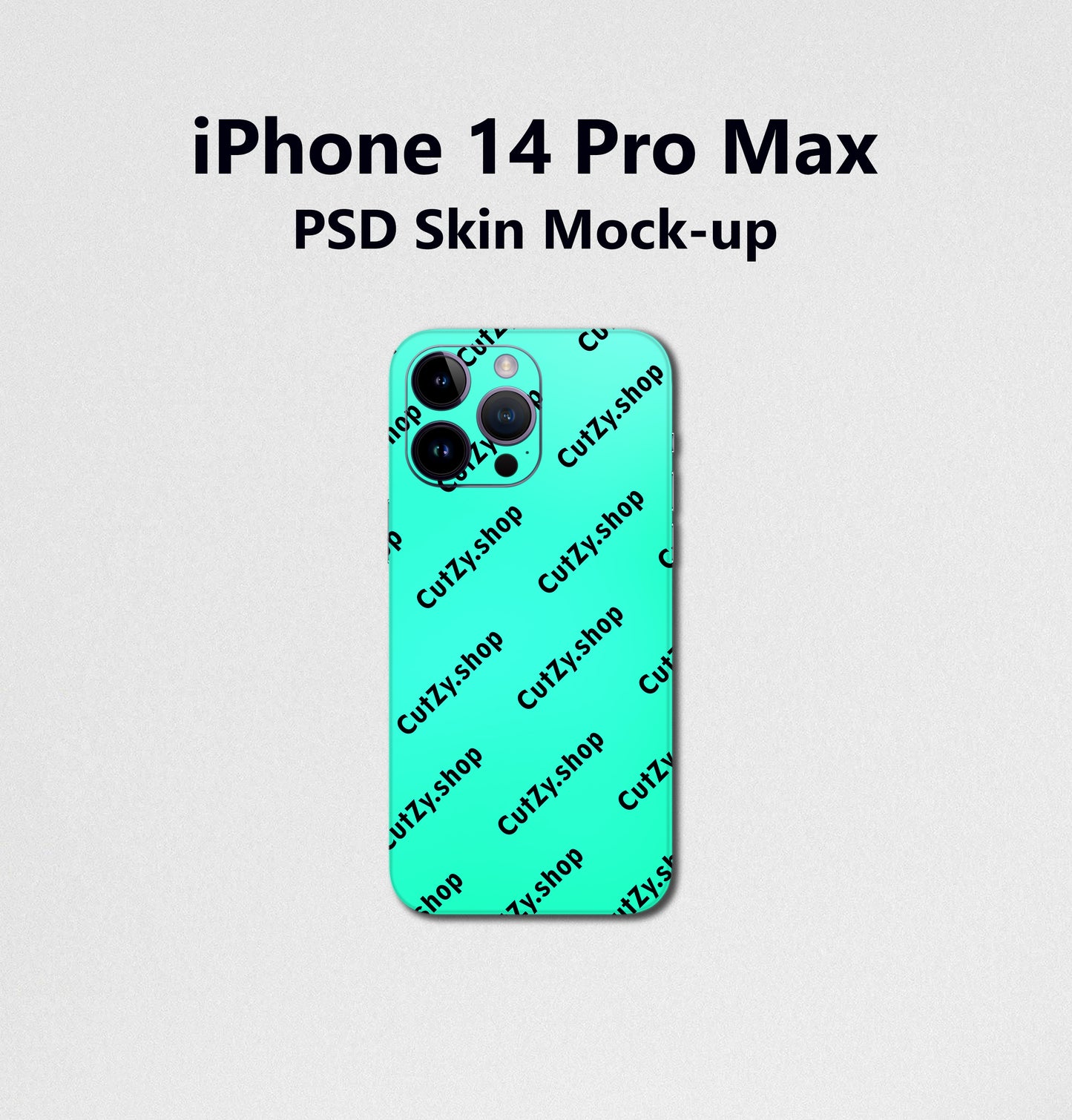 Free Download iPhone 14 Pro Max PSD Vinyl Skin Mock-up