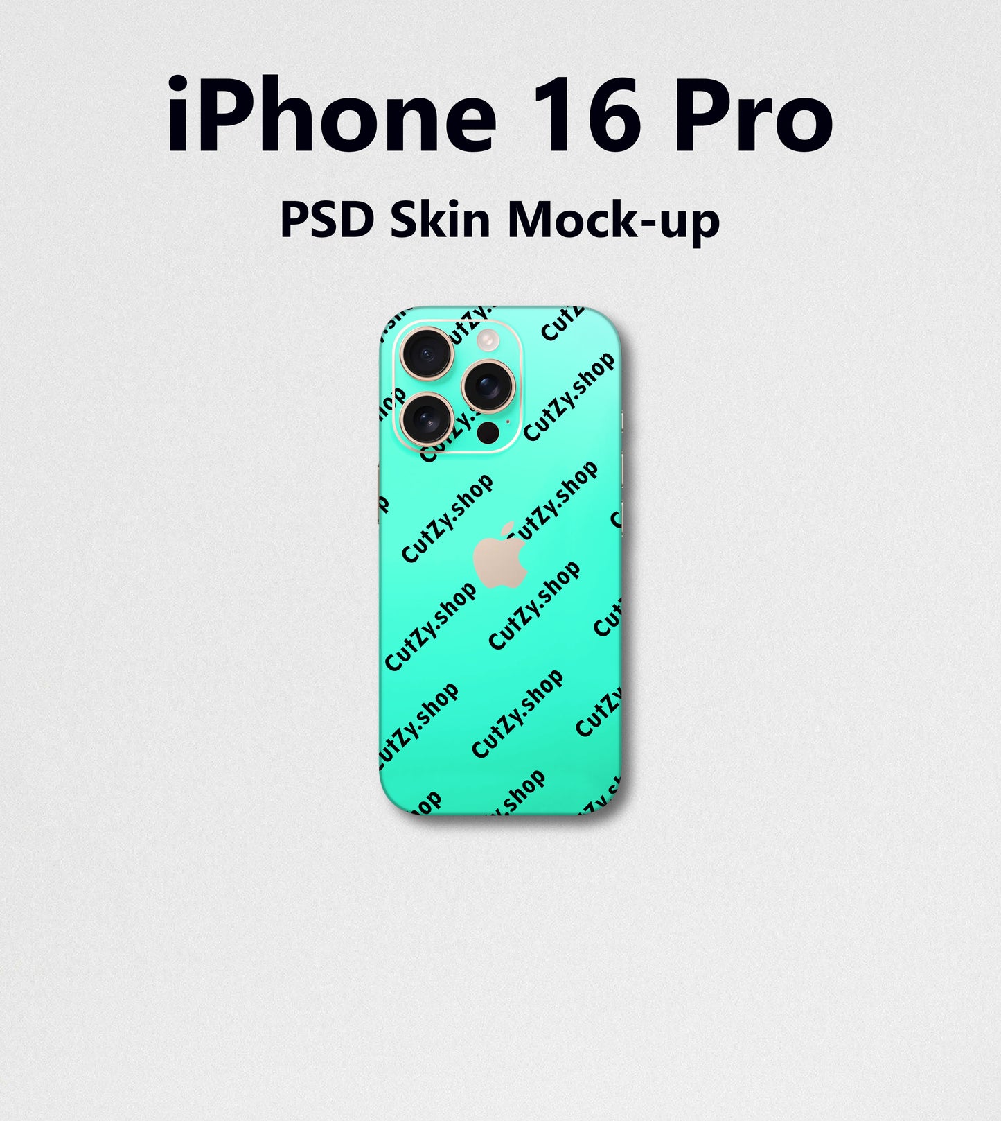 iPhone 16 Pro PSD Vinyl Skin Mock-up