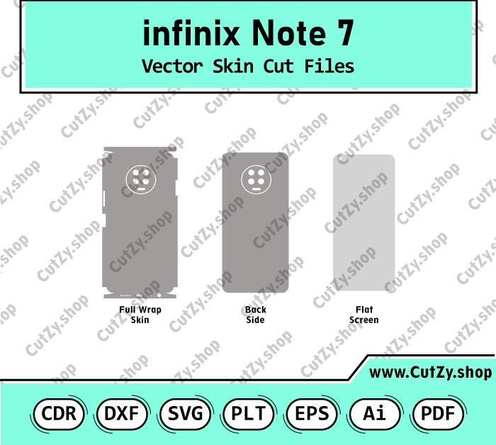 infinix Note 7 Vector Skin Templates
