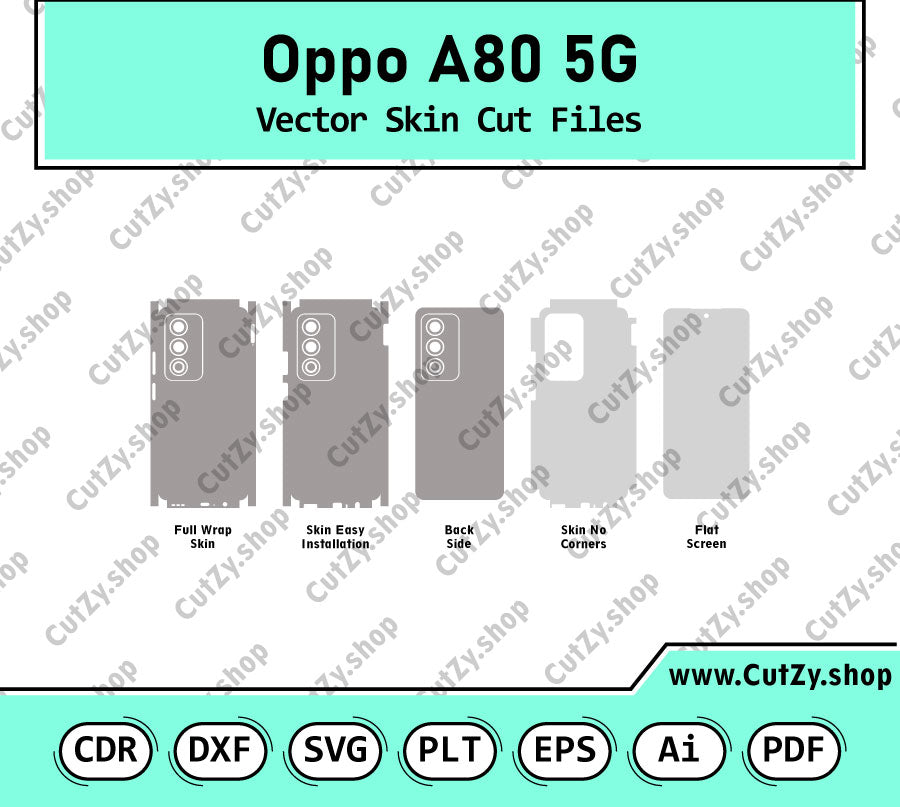 Oppo A80 5G Vector Skin Cut Files