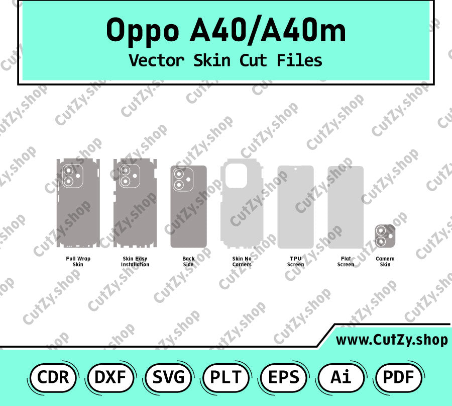 Oppo A40-A40m Vector Skin Cut Files
