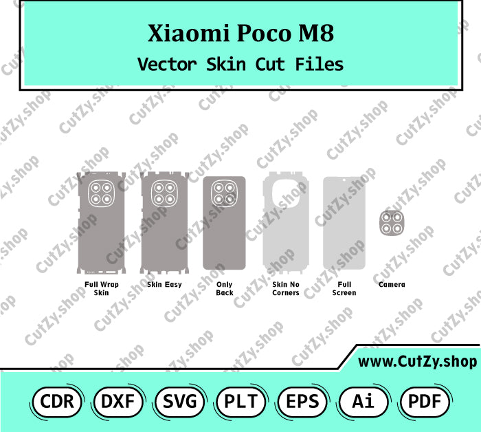 Xiaomi Poco M8 Vector Skin Cut Files