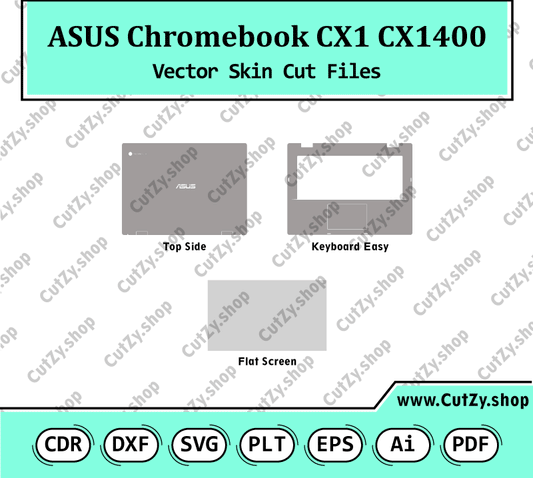 ASUS Chromebook CX1 CX1400 14 Vector Skin Cut Files