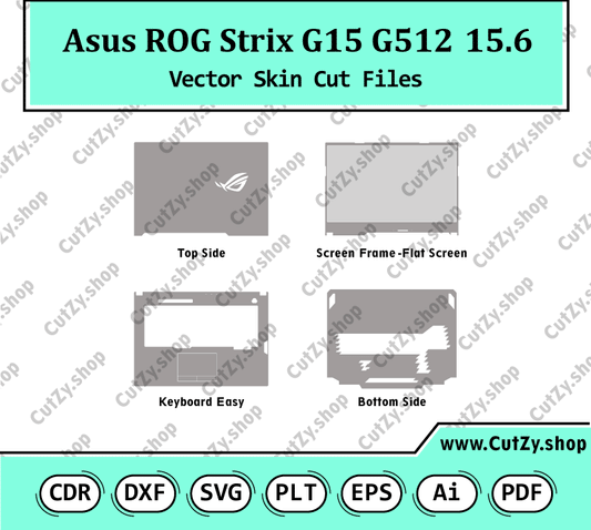 ASUS ROG Strix G15 G512LI 15.6 Vector Skin Cut Files