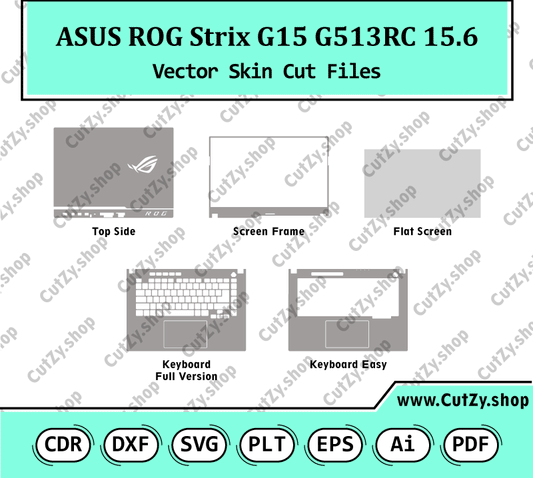 ASUS ROG Strix G15 G513RC 15.6 Vector Skin Cut Files
