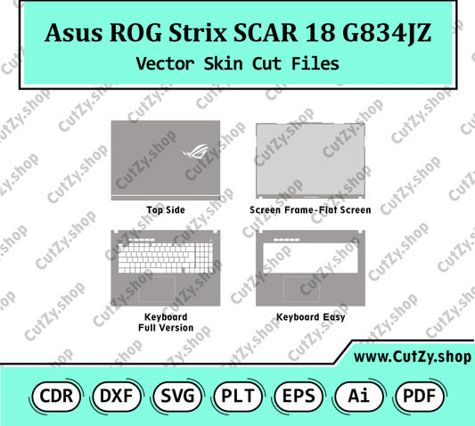 ASUS ROG Strix SCAR 18 G834JZ Vector Skin Cut Files