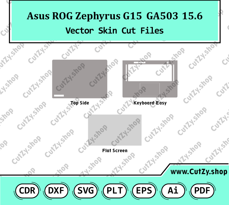 ASUS ROG Zephyrus G15 GA503 15.6 Vector Skin Cut Files