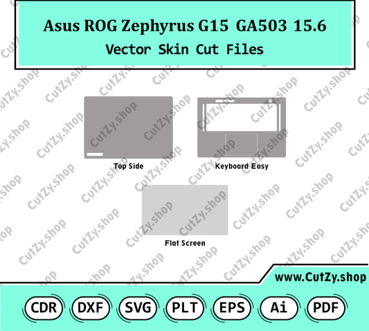 ASUS ROG Zephyrus G15 GA503 15.6 Vector Skin Cut Files