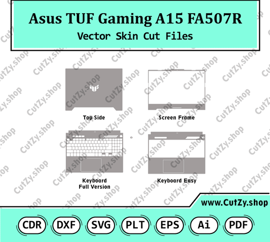 ASUS TUF Gaming A15 FA507R Vector Skin Cut Files