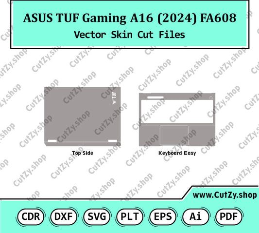 ASUS TUF Gaming A16 (2024) FA608 Vector Skin Cut Files