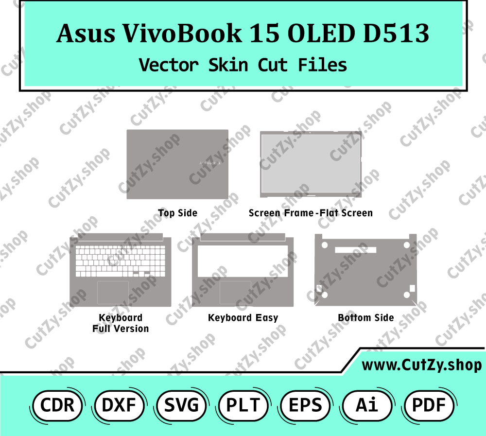 ASUS VivoBook 15 OLED D513 Vector Skin Cut Files
