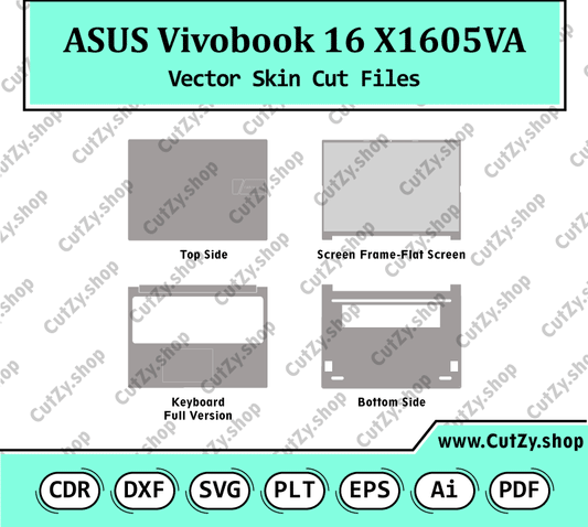 ASUS Vivobook 16 X1605VA Vector Skin Cut Files