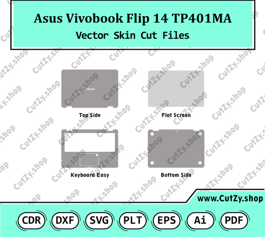 ASUS Vivobook Flip 14 TP401MA 14.0 Vector Skin Cut Files