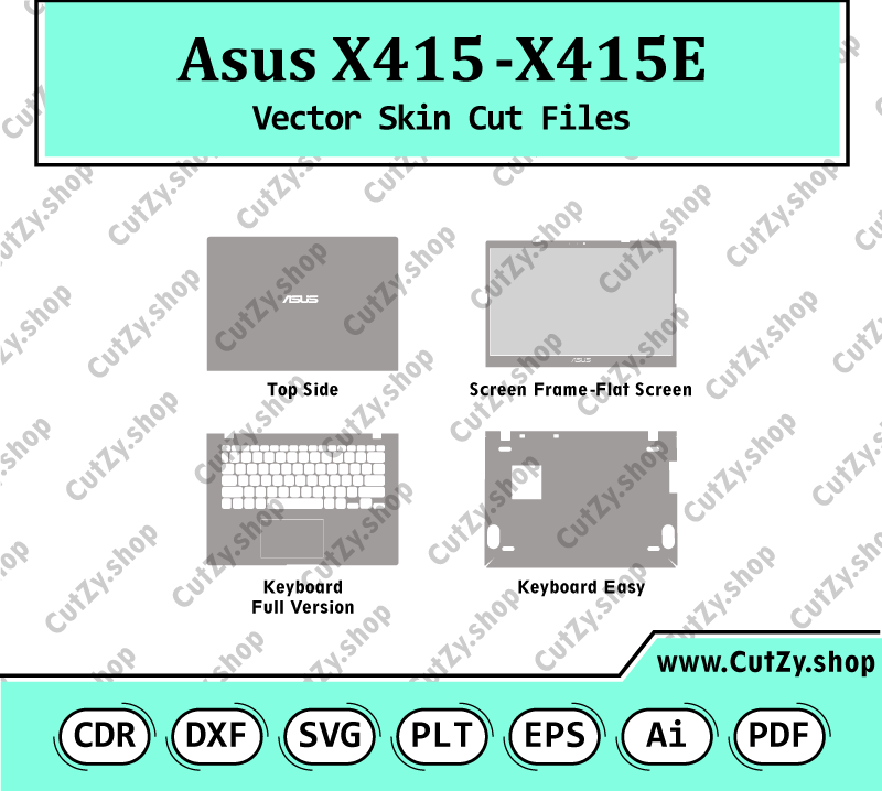 Vector Skin Cut Files For Laptop ASUS X415-X415E