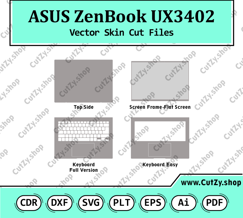 ASUS ZenBook UX3402 Vector Skin Cut Files