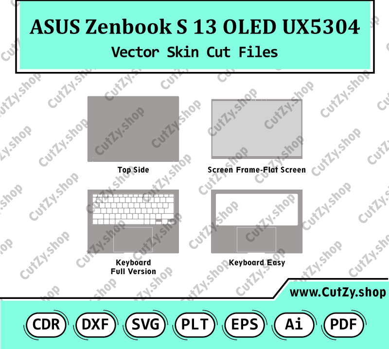 ASUS Zenbook S 13 OLED UX5304 Vector Skin Cut Files