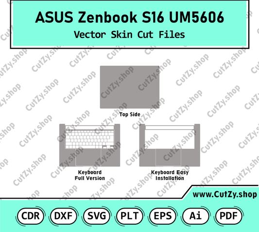 ASUS Zenbook S16 (UM5606) Vector Skin Cut Files