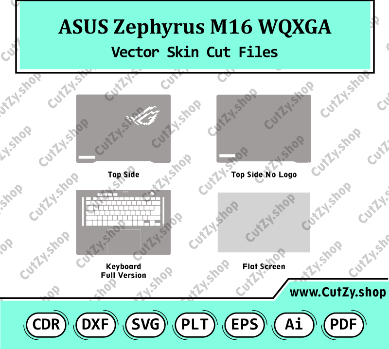ASUS Zephyrus M16 WQXGA Vector Skin Cut Files