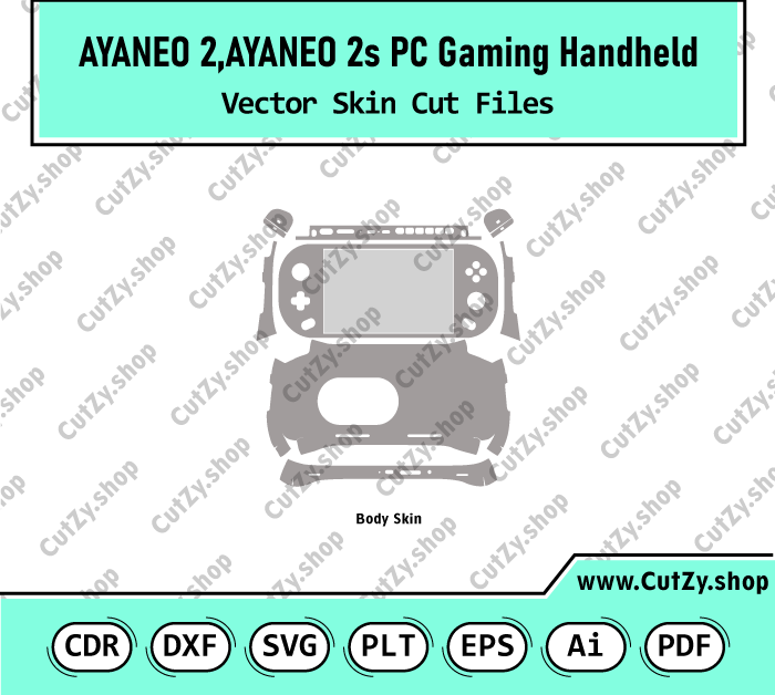 AYANEO 2,AYANEO 2s PC Gaming Handheld Vector Skin Cut Files