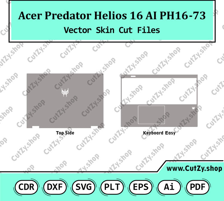 Acer Predator Helios 16 AI-PH16-73 Vector Skin Cut Files