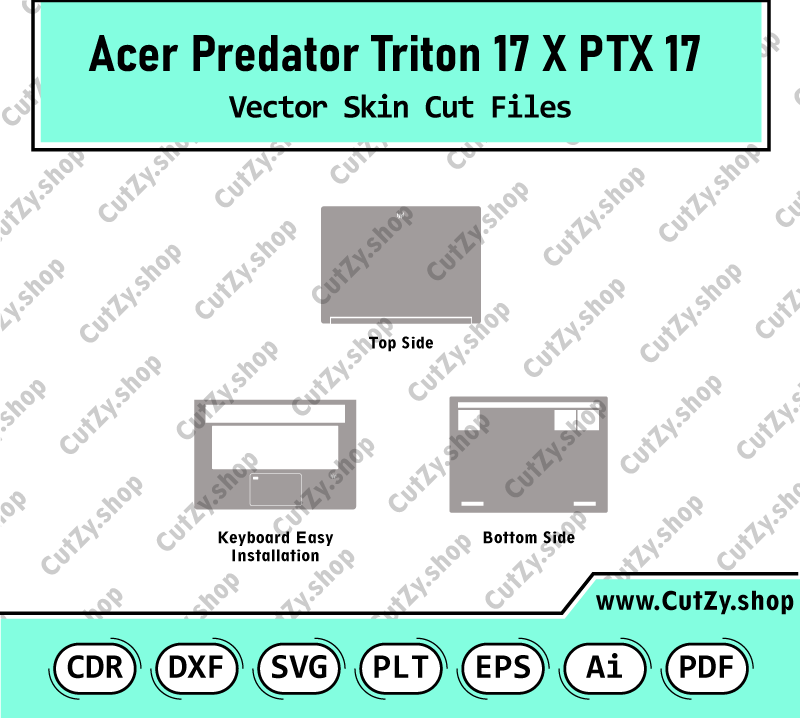 Acer Predator Triton 17 X PTX 17 Vector Skin Cut Files