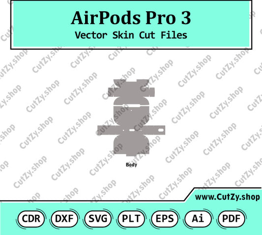 AirPods Pro 3 Vector Skin Cut Files