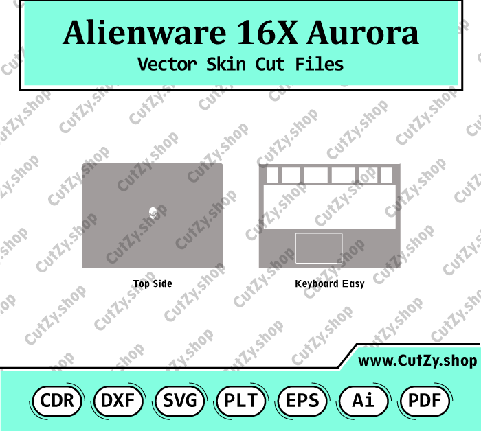 Alienware 16X Aurora Vector Skin Cut Files